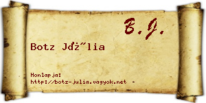 Botz Júlia névjegykártya